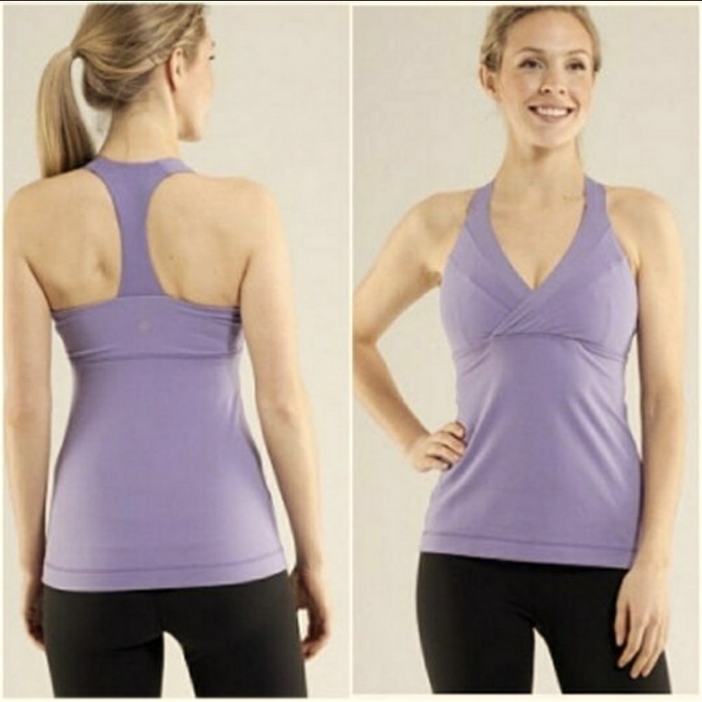 Lululemon lavender Deep breath workout tank size 6